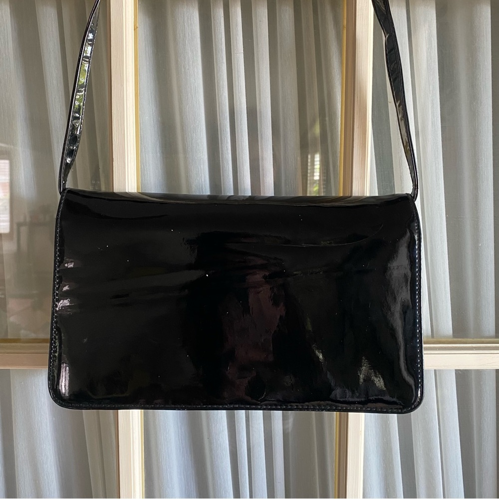 Vintage Ande Black Patent Leather Clutch